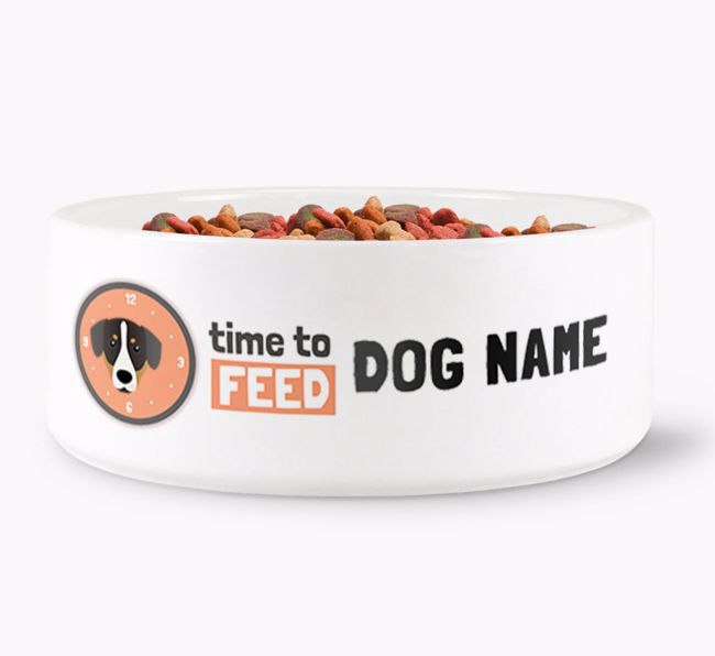 'Time to feed {dogsName}' Dog Bowl